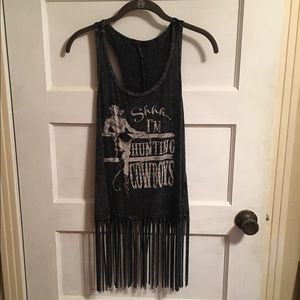 Cowboys Fringe Tank Top